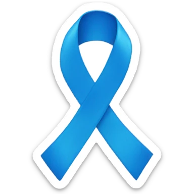 Blue cancer ribbon sticker