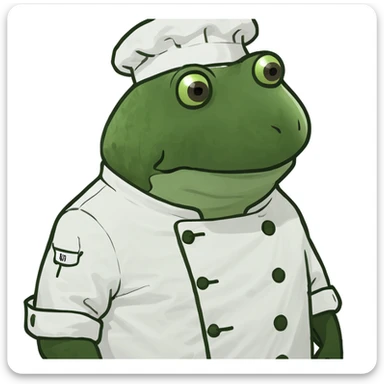 bufo in a chef coat sticker