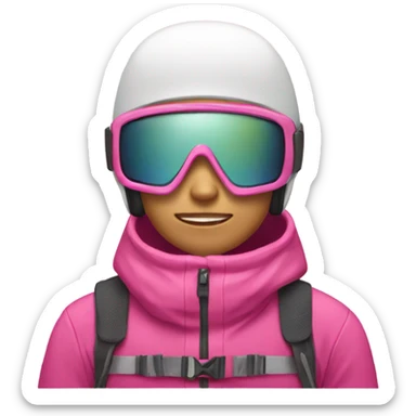Ski gondola pink sticker