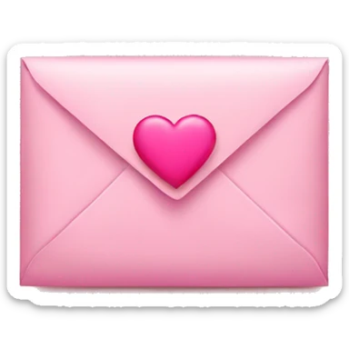 pink envelope with heart sticker