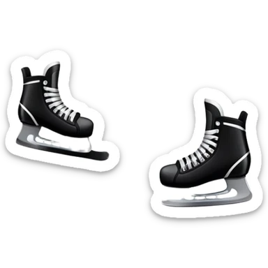 An icon featuring close-up shots of key hockey equipment: a hockey stick, puck, and skates. The background shows a packed stadium with cheering fans, bright arena lights, and an icy rink. Transparent background highlights the essentials of the game and the thrill of the sport. sticker