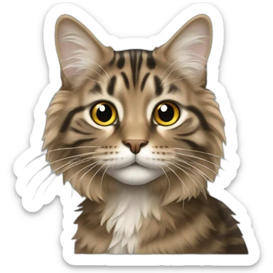 a long haired tabby sticker