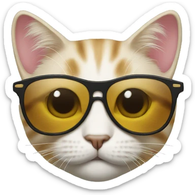 Cat with sunglasses sticker