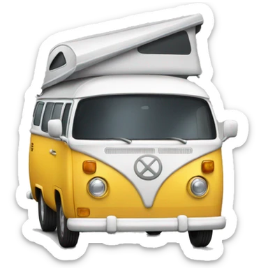 One black camper van  sticker