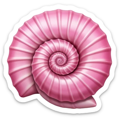 Pink seashell sticker