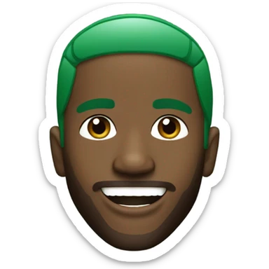frank ocean smiling with green hair sticker