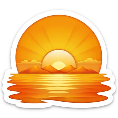 make a sunrise
 sticker