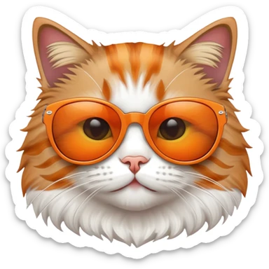 Cat with sunglasses sticker