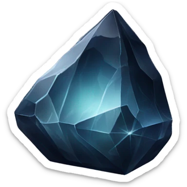 Obsidian crystal sticker
