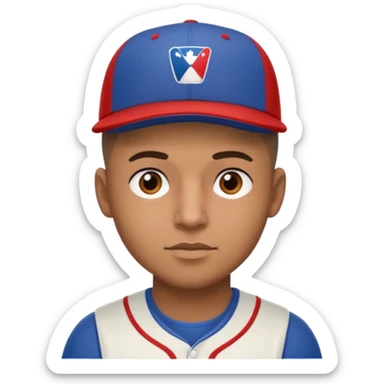brown skin latino male with buzz cut wearing a wbc puerto rico baseball cap sticker