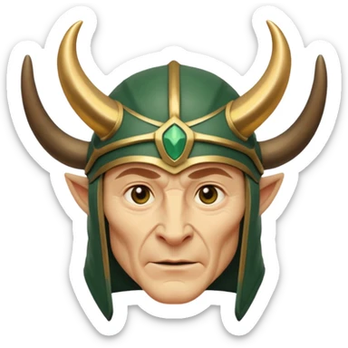 Loki marvel movies character face only older sticker
