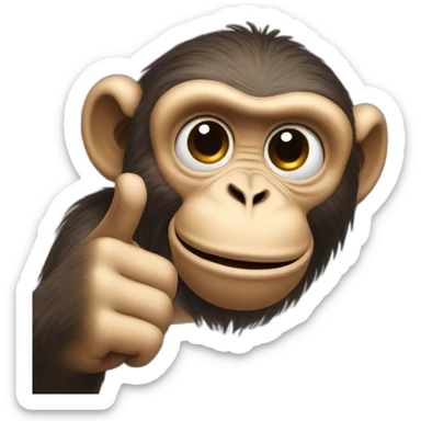 Monkey sticking up middle finger sticker