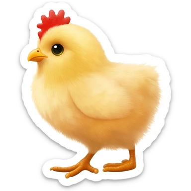 a baby chicken sticker