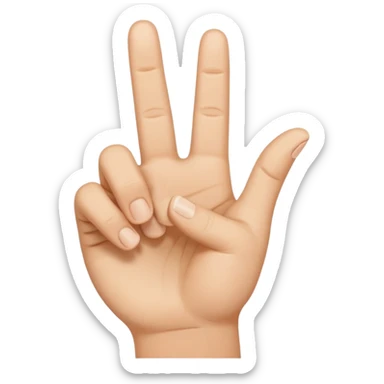 This emoji:🤙 but the lowest tumb is cut sticker
