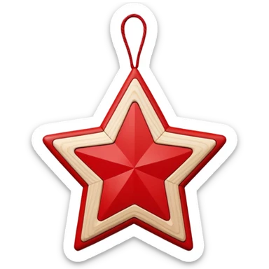 scandi style christmas ornament  sticker