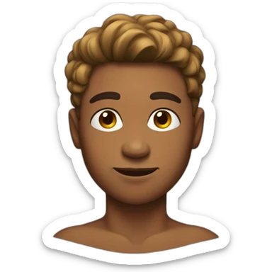 Shirtless young man sticker