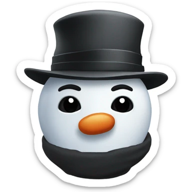 A snowman that’s a mafia gangster. sticker