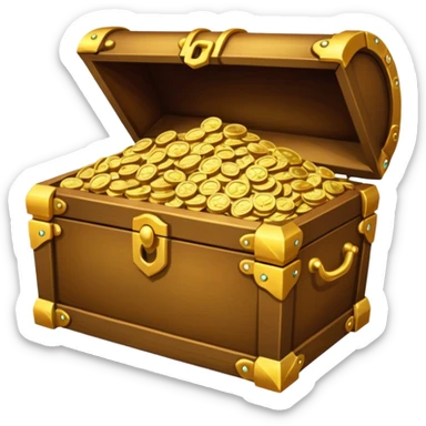 Overflowing treasure chest emoji sticker
