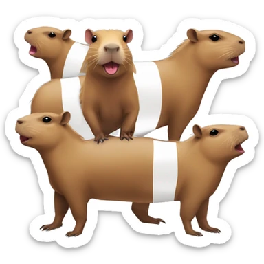 a capybara who just won a racing championship and his team is red bull racing sticker