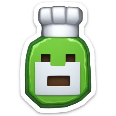 Minecraft Slime with Apron sticker