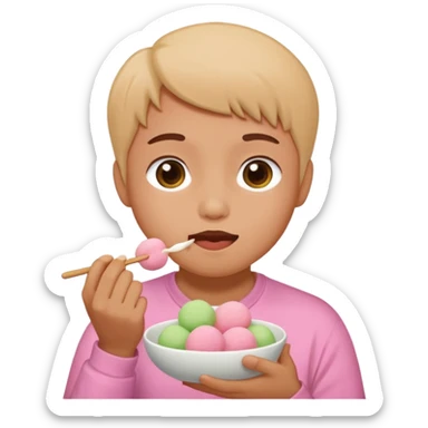 eating mochi sticker