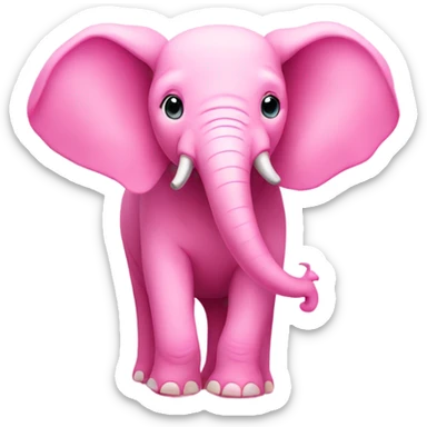 Pink elephant  sticker