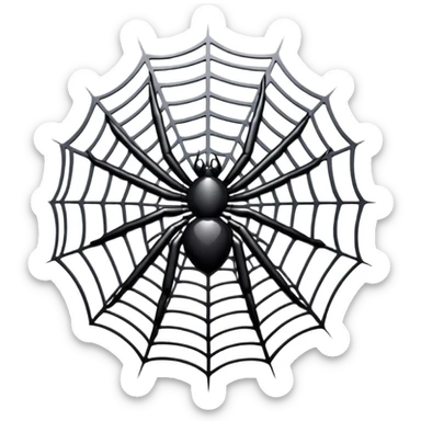 black spider web sticker