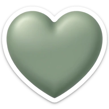 Sage coloured heart sticker
