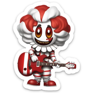 Pennywise playing guitar sticker