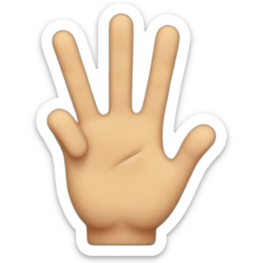 Face with raised eyebrows and a hooked finger sticker