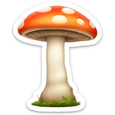 Big colored mushroom sticker