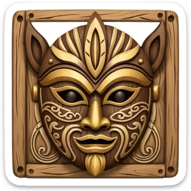 tribal mask sticker