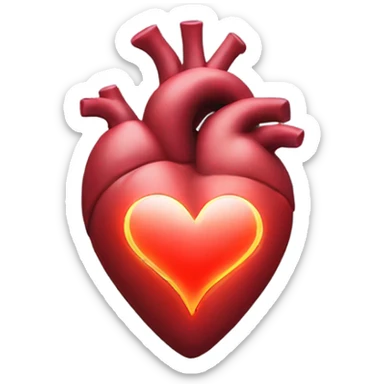 a heart that pulses and rotates sticker