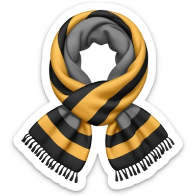 scarf in grey and black stripes sticker