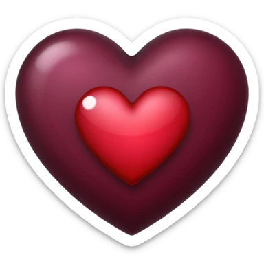 Corazón de color vino tinto oscuro sticker