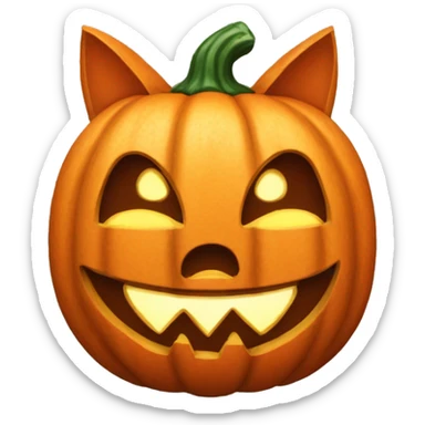Cat Jack o lantern sticker