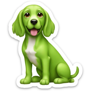 key lime green dog sticker