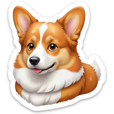 Corgi with speckled neck  sticker