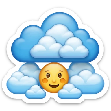 create an image of a sunny sky with blue clouds for professional linkedin background sticker