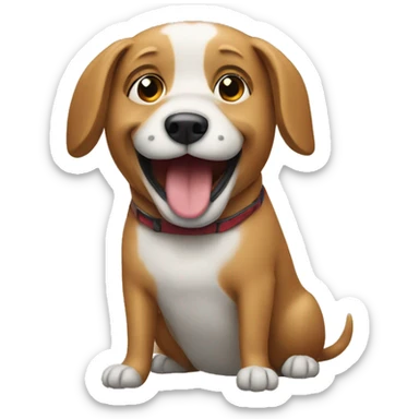 Dog singing a song  sticker