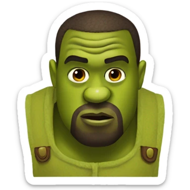 Kanye west as shrek sticker