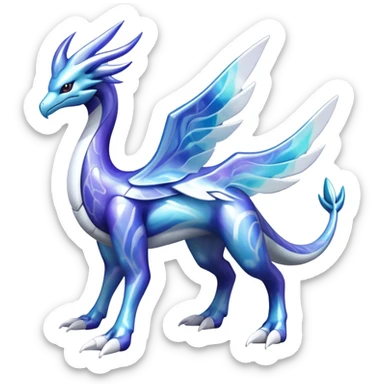 lugia-dialga-suicune-hybrid, marbled glass markings, full body sticker