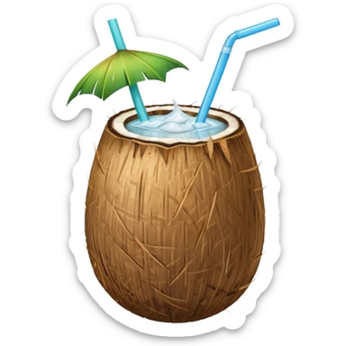 hawaii coconut drink  sticker