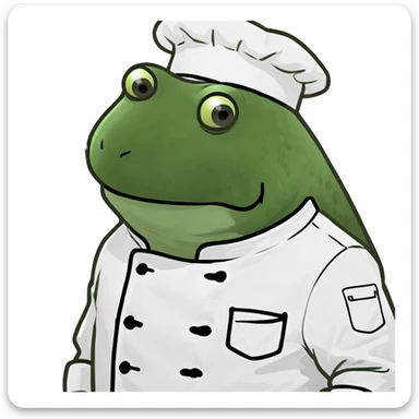 bufo in a chef coat sticker