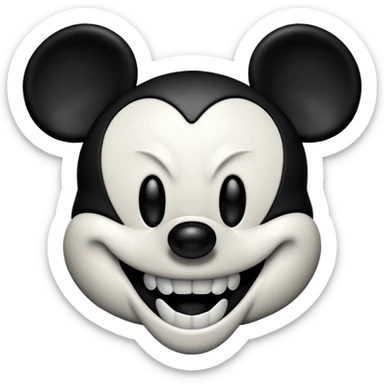 Evil mickey mouse sticker