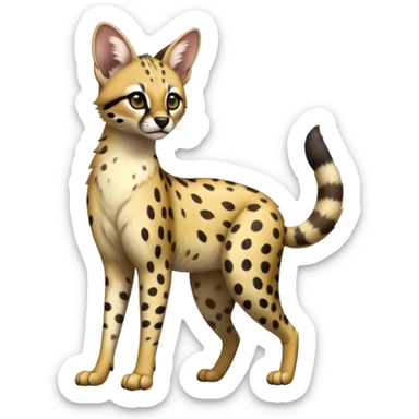 Serval-Genet-Civet-Marsupial-hybrid, full body sticker