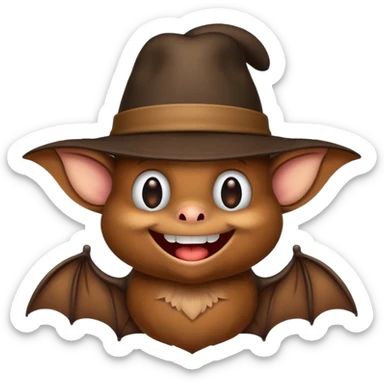bat with hat sticker