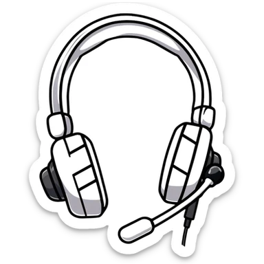 Gaming headset with microphone sticker