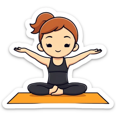 yoga girl sticker