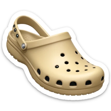 I need emojis of classic original Crocs shoe in pure White, pure Black and pure Beige sticker